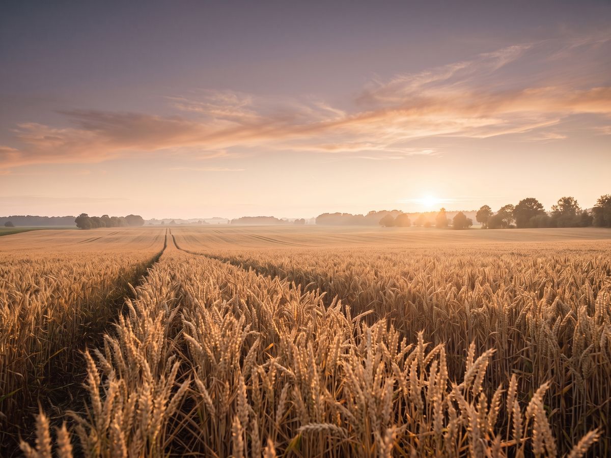 Weizenfeld im Abendlicht